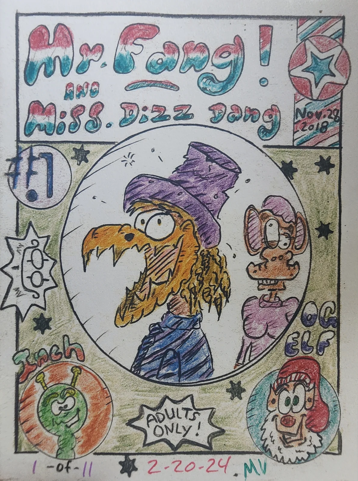 Mr. Fang and Miss Dizz Dang #1. Original. Marty Volpe.