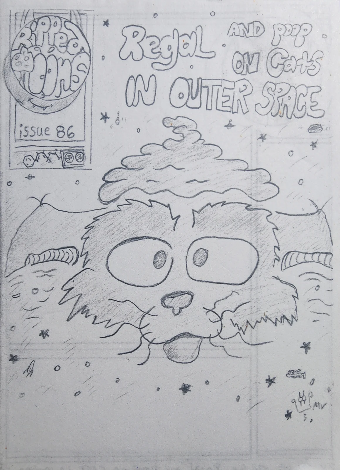 Regal and Poop on Cats. Original. Marty Volpe.